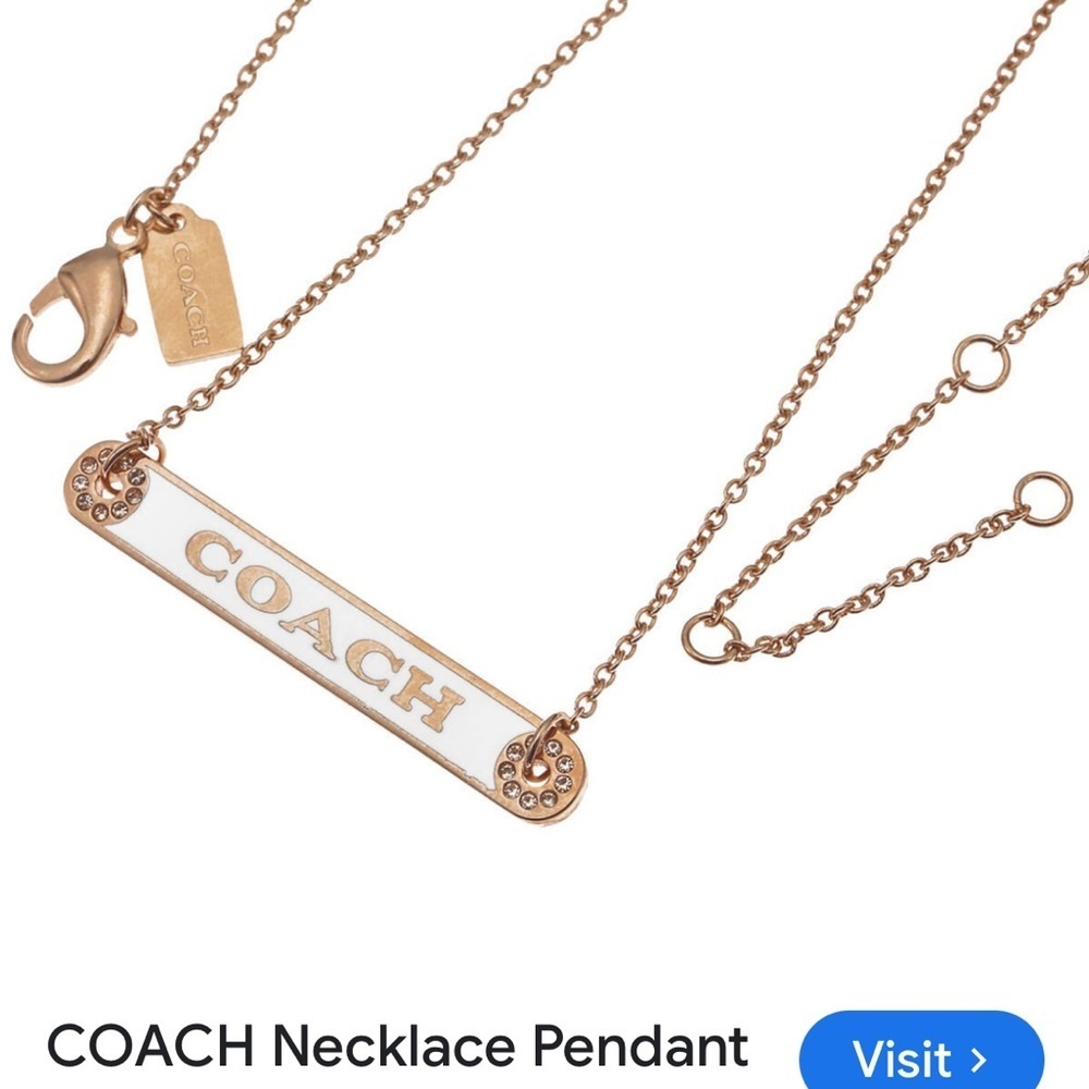 COACH Gold Necklace Pendant
